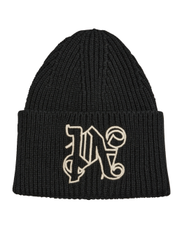 Balmain Knitted Monogram Beanie Hat - Farfetch