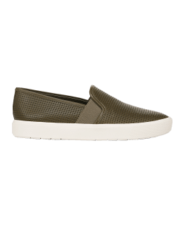 Vince Blair Perforated Suede Slip On Sneakers Neiman Marcus