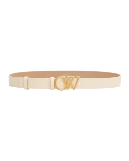 Off-White Abbey Stone Diagonal Arrow Buckle Leather Belt - ShopStyle