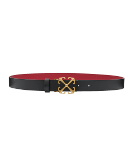 SAINT LAURENT 2cm Full-Grain Leather Belt for Men