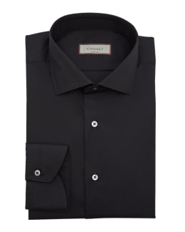 Canali Men s Cotton Poplin Dress Shirt Neiman Marcus