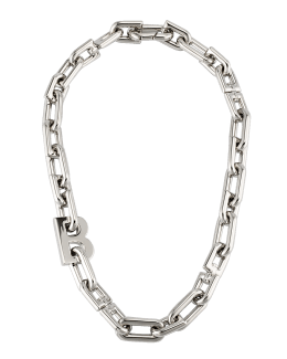 Marc Jacobs Monogram Chain Link Silver-plated Necklace in Metallic