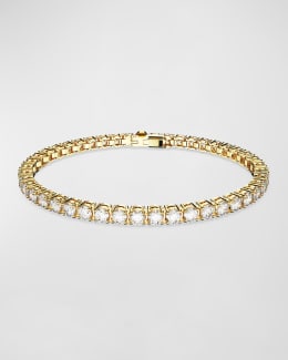 Swarovski tennis bracelet yellow gold hot sale