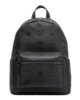 MCM Stark Medium Leather Backpack in Black for Men