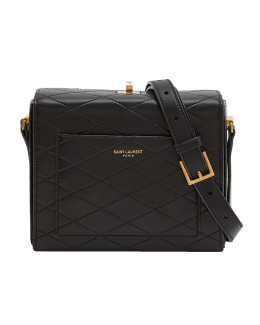 collège large in quilted leather