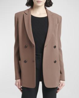 Giorgio Armani Belted Metallic Wrap Coat | Neiman Marcus