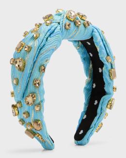 Lele Sadoughi Sage Greta Headband NWOT JET MARCHESA COUTURE X LELE SADOUGHI GRETA SILK HEADBAND  main image 2