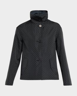 Giorgio Armani Cashmere-Blend Zip-Front Knit Jacket | Neiman Marcus