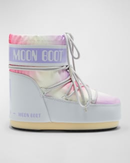 Moon Boot Classic Bicolor Lace Up Short Snow Boots Neiman Marcus