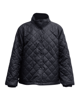 Eileen Fisher Eggshell Nylon Reversible Jacket- Black – In Full Swing