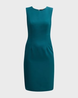 Kobi Halperin Jenkins Turtleneck High-Low Flounce Midi Dress | Neiman Marcus