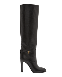 Bottega Veneta Intrecciato Woven Lambskin Knee Boots - Bergdorf