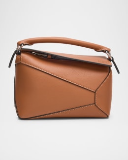 Loewe Puzzle Edge Medium Top-Handle Bag in Soft Grained Leather
