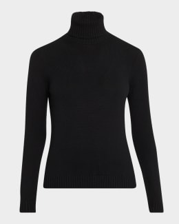 Prada Superfine Wool Turtleneck Logo Sweater | Neiman Marcus
