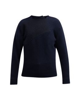 Navy Ophelia wool-blend sweater, The Row