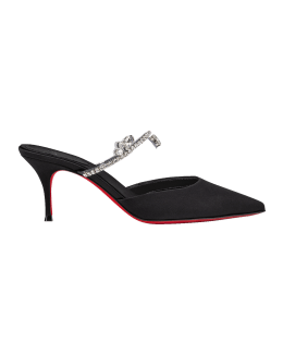 Christian louboutin moniquissima paisley red sole slide sandal deals