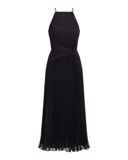 Nellina dip hem pleated dress discount