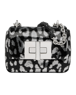 BURBERRY Vintage Check cotton-blend bouclé tweed shoulder bag