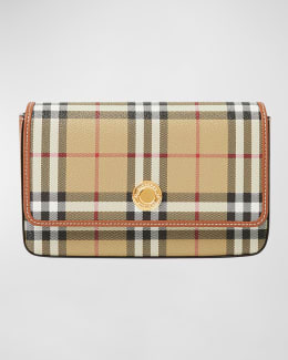 Burberry Hampshire Check Flap Crossbody Bag Neiman Marcus