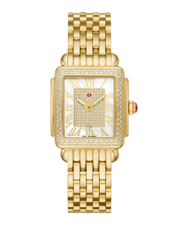 MICHELE Deco Madison Mid Diamond Watch Gold Neiman Marcus