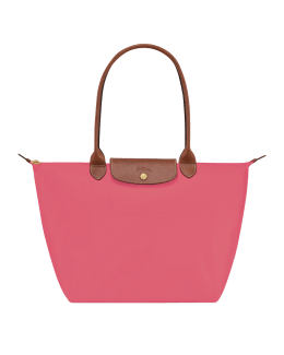 Longchamp Le Pliage Pink Special Ed Rope Top Handle Pouch Bag Made In  France