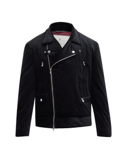 Emporio Armani Embossed-monogram Zipped Bomber Jacket in Black for Men