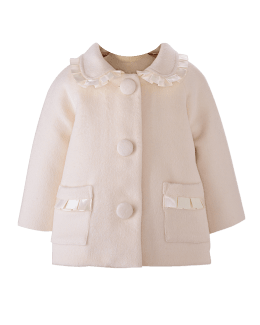 Rachel Riley Girl's Pink Ribbon Trim Jacket, Size 6M-24M | Neiman Marcus