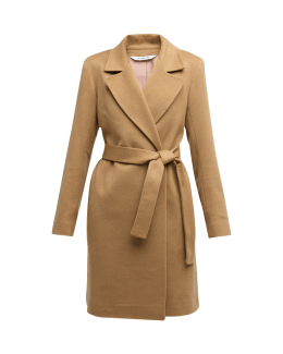 Theory oaklane wool & cashmere wrap coat top