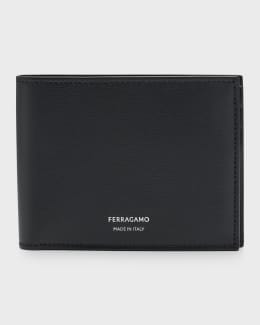 Ferragamo Men's Revival Gancini Bi-Fold Leather Wallet