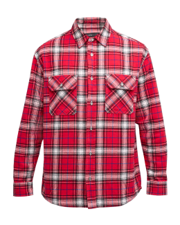 Dylan Brushed Flannel Purple/Blue Plaid w/Navy Hood