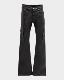 PURPLE Men's P002 Black Repair Slim Jeans | Neiman Marcus