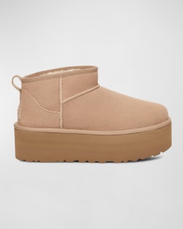 UGG Classic Mini Dipper Cozy Ankle Boots | Neiman Marcus