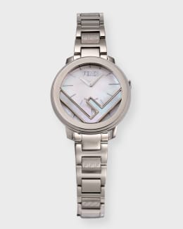 Fendi F Is Fendi 36mm Two Tone Watch with Bracelet Strap