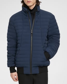 Moose Knuckles Cloud Bomber Jacket in Blue for Men