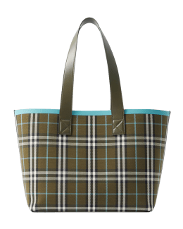 Burberry Check E-Canvas Tote Bag | Neiman Marcus