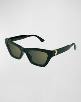 Fendi Oversized F Logo Acetate Cat-Eye Sunglasses | Neiman