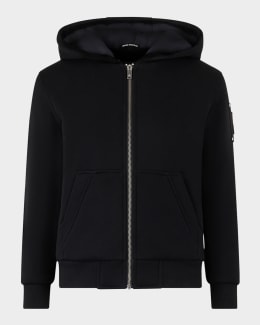 Moncler Boy's Byron Faux Fur Hooded Puffer Jacket, Size 8-14