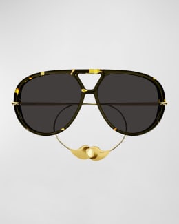 Bottega Veneta BV1368S Cat-Eye Recycled Acetate Sunglasses