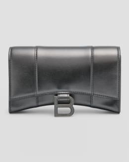 Balmain B Buzz Wallet on Chain in Calfskin Leather | Neiman