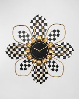 MacKenzie-Childs Courtly Check Small Farmhouse Wall Clock | Neiman Marcus