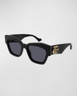 Gucci GG Logo Plastic Cat-Eye Sunglasses | Neiman Marcus