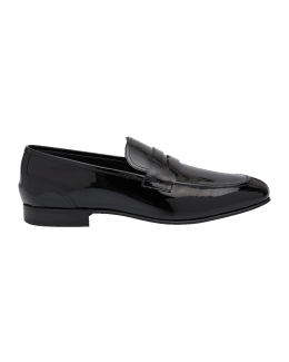 Paul Stuart Men's Heron Patent Leather Loafers | Neiman Marcus
