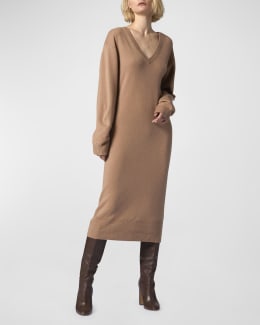 Diane von Furstenberg Astrid Wool-Cashmere Midi Wrap Dress