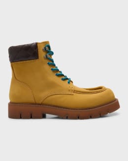 Moncler Men's Acqua High Ribbed Rain Boots | Neiman Marcus
