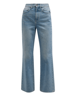 Nili Lotan Emerson Wide-Leg Faded Denim Jeans | Neiman Marcus