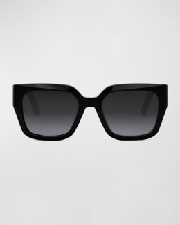Lanvin Babe Oversized Square Twisted Metal Sunglasses