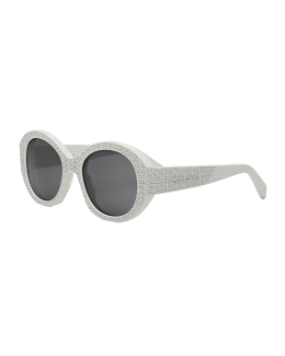 Bevel round goggle glasses Celine Brown in Plastic - 31234272