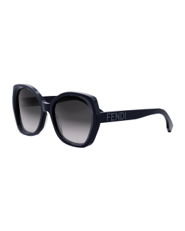 Marni Logo Acetate Butterfly Sunglasses | Neiman Marcus