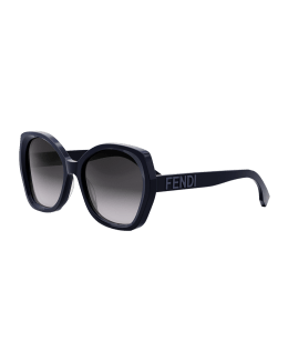 Fendi Fendi Roma Blue Square Acetate Sunglasses