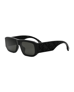 Fendi Men's O'Lock Nylon Rectangle Sunglasses